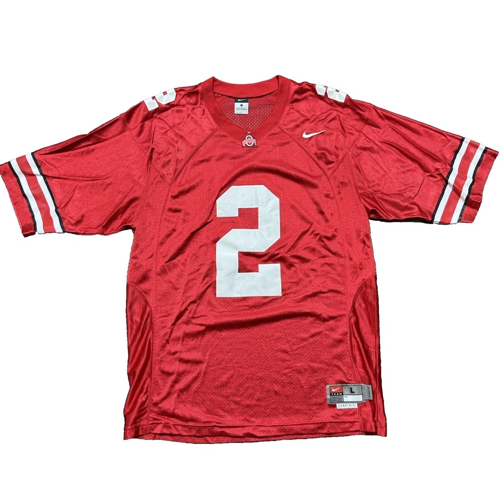 Ohio State Buckeyes #2 NCAA Football Nike Jersey Red Men's Size Large